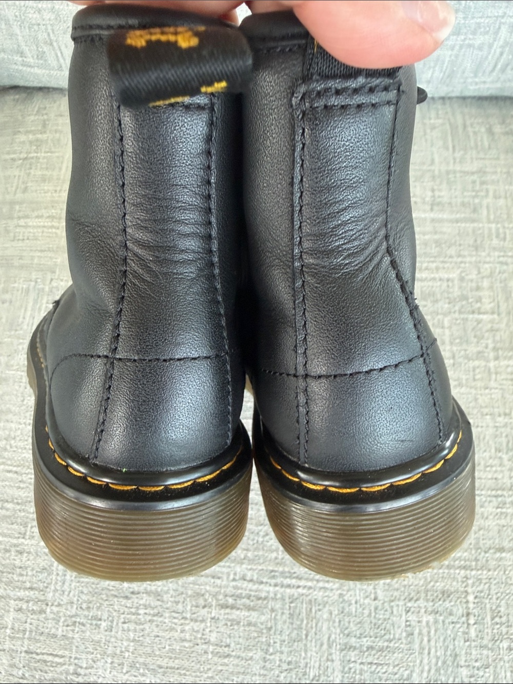 Dr. Martens Black Boots Girls Size 1 - Picture 7 of 11